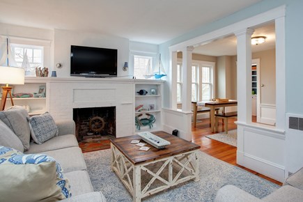Hyannis Cape Cod vacation rental - Spacious living room for movie and sports night