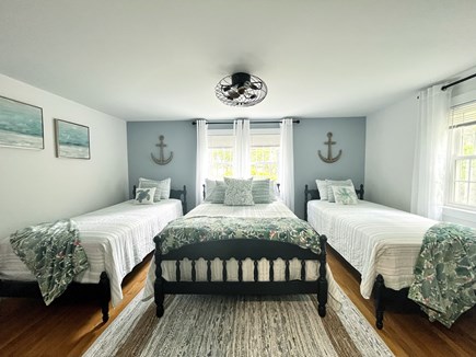 Yarmouth Cape Cod vacation rental - Highbank Escape | Bedroom - Two Twin Beds and One Double Bed
