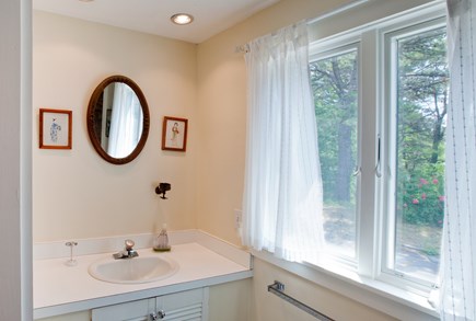 Truro Cape Cod vacation rental - Bathroom off back bedroom. Stall shower.
