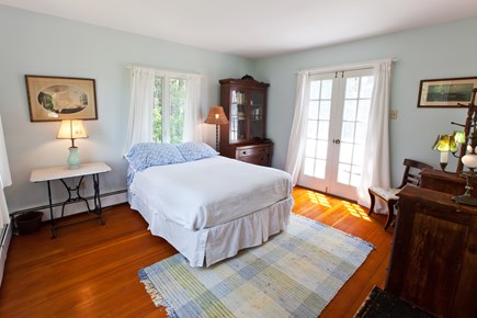 Truro, near Fisher Beach Cape Cod vacation rental - Back bedroom with queen bed.Gorgeous views from bed not pictured.