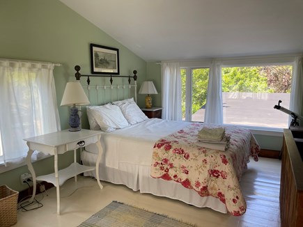 Truro Cape Cod vacation rental - Loft bedroom queen bed with water view