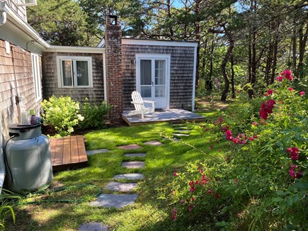 Truro, near Fisher Beach Cape Cod vacation rental - Outdoor shower and deck and french doors off back bedroom