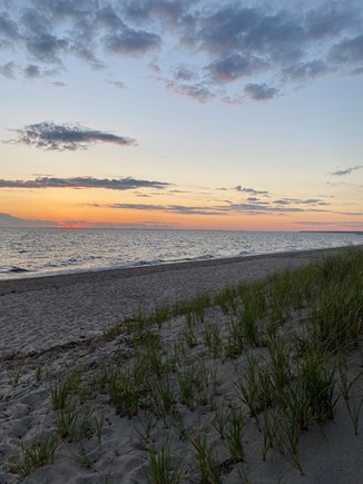 Truro, near Fisher Beach Cape Cod vacation rental - Fisher Beach at sunset an easy walk from our home