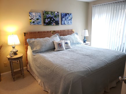 New Seabury Cape Cod vacation rental - Main bedroom, King size bed, two dressers, TV & walk in closet.