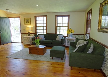 Sandwich Cape Cod vacation rental - TV room with two couches and large flatscreen 