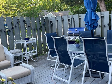 Brewster  Cape Cod vacation rental - Outdoor deck seats 6 with new grill.