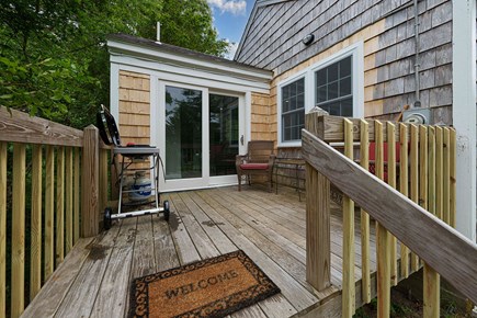 Centerville, Loomis Lane Cottage Cape Cod vacation rental - Deck with seating area, Lake Views and BBQ Grill