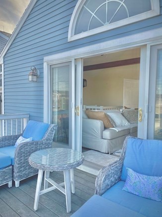 Sandwich, Sagamore Beach Cape Cod vacation rental - Balcony off upper level Living Room