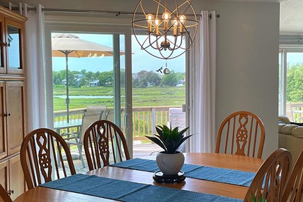 Dennis Cape Cod vacation rental - Dining room steps out onto the home's fantastic deck
