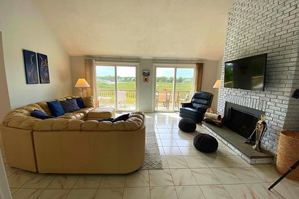 Dennis Cape Cod vacation rental - Gather in the living room to watch movies.