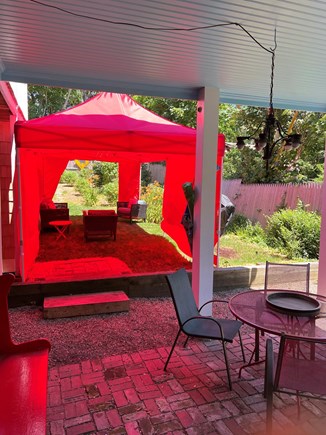 Provincetown Cape Cod vacation rental - Outdoor space includes a covered patio, and a 10 x 20 tent,