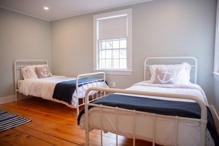 Dennis Port Cape Cod vacation rental - Bedroom 1 (2 twin beds and laundry tower)