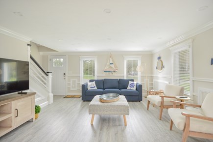 Falmouth Cape Cod vacation rental - Living Room that opens to kitchen and dining room