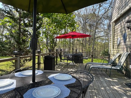 Chatham, MA Cape Cod vacation rental - Large deck with patio furniture, weber grill/fire pit/lawn games
