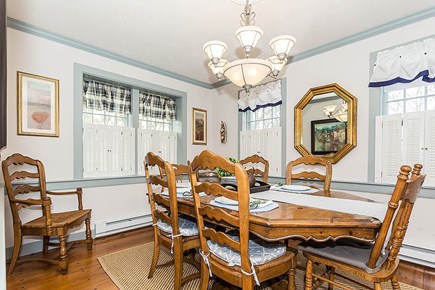 Chatham, MA Cape Cod vacation rental - Vintage style, Solid wood dinning table can easily fit 8 people