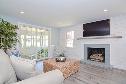 Centerville Cape Cod vacation rental - Spacious living room view into porch