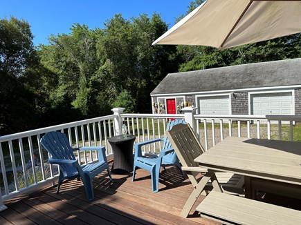 Brewster Cape Cod vacation rental - Brand new mahogany deck perfect for eating and lounging.