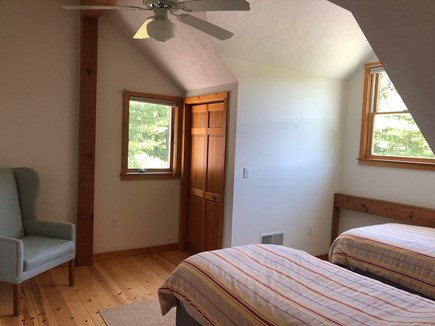 Centerville Cape Cod vacation rental - Twin bedroom upstairs, ceiling fan