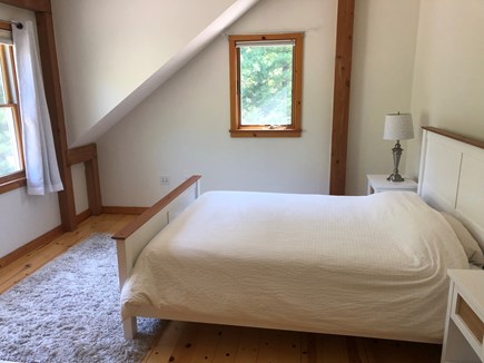 Centerville Cape Cod vacation rental - White bedroom upstairs, queen, ceiling fan, blackout curtains