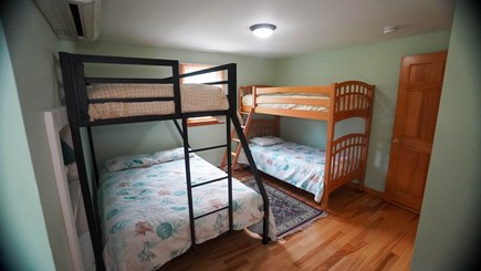 Wellfleet Cape Cod vacation rental - Upstairs bedroom 3 with twin over full bunk bed and twin bunk bed