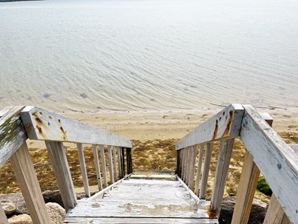 West Yarmouth Cape Cod vacation rental - Stairs down to Beach over looking the water.