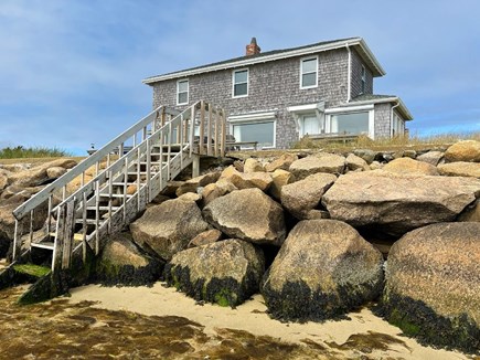 West Yarmouth Cape Cod vacation rental - Looking back at the home from your Beach.