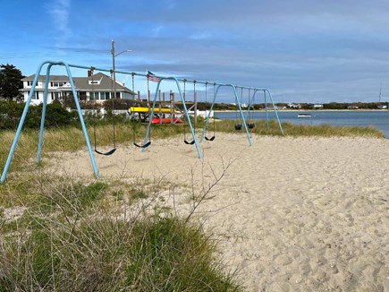 West Yarmouth Cape Cod vacation rental - Swing Sets at Lewis Bay Beach just a short walk from the house.