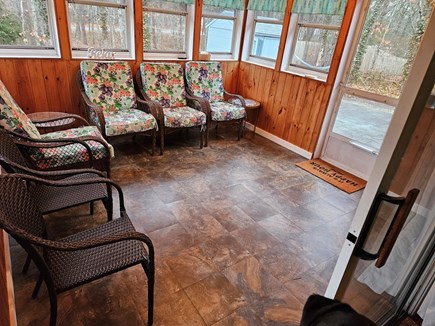 Dennis Cape Cod vacation rental - Three season porch with smart TV and ceiling fan.