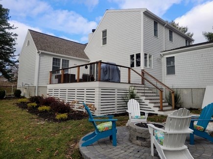 Osterville Cape Cod vacation rental - Back deck and firepit