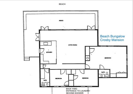 Brewster Cape Cod vacation rental - Bungalow layout