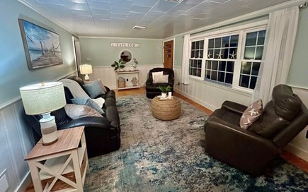 Dennis Port Cape Cod vacation rental - Another view of living room. Bright and sunny in the mornings!