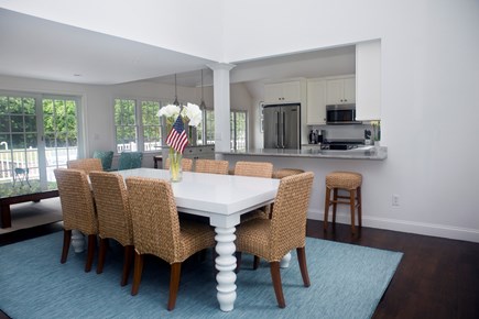 Dennis Village Cape Cod vacation rental - Dining Room table for 8.  Extra Leaves in 2nd Floor closet.
