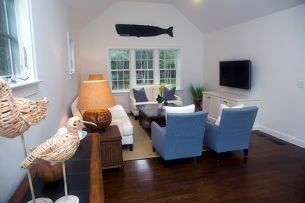 Dennis Village Cape Cod vacation rental - Open Family Room w/Flat Screen TV w/cable and Streaming.