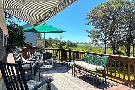 West Dennis Cape Cod vacation rental - Large deck to dine alfresco at Sunset Retreat
