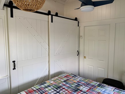 Dennis Port Cape Cod vacation rental - Large closet with barn doors in master bedroom