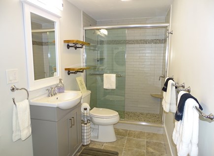 Dennis Port Cape Cod vacation rental - New bathroom offers walk in shower and laundry