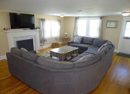 Dennis Port Cape Cod vacation rental - Living room adjacent to two bedrooms, bathroom.