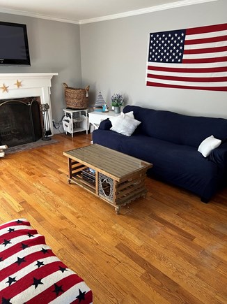 Dennisport Cape Cod vacation rental - Living Area with 2 couches & Flat Screen TV