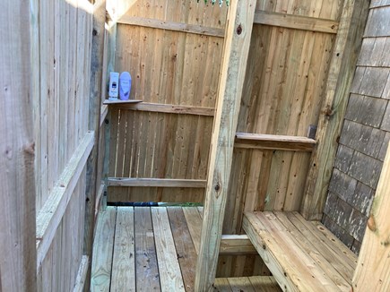 Barnstable/Centerville  Cape Cod vacation rental - The outdoor shower with hot and cold water and a changing area.