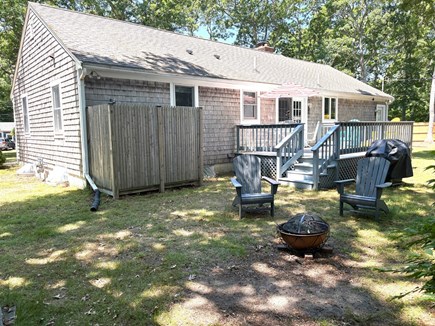 Barnstable/Centerville  Cape Cod vacation rental - Outdoor shower, gas grill and fire pit are steps off the deck