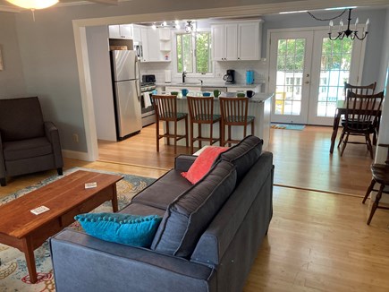 Barnstable/Centerville  Cape Cod vacation rental - The living room and kitchen welcome you when you enter the house.
