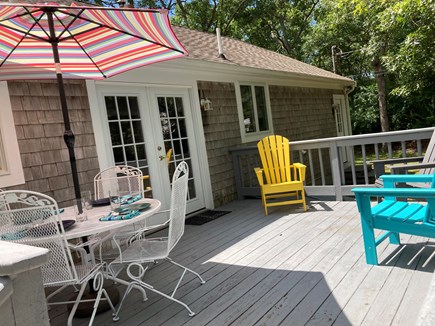 Barnstable/Centerville  Cape Cod vacation rental - Relax as you dine or lounge on the deck just off the kitchen.