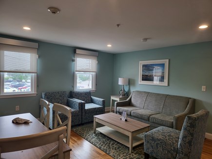 Dennis Port Cape Cod vacation rental - Living room area with dining table