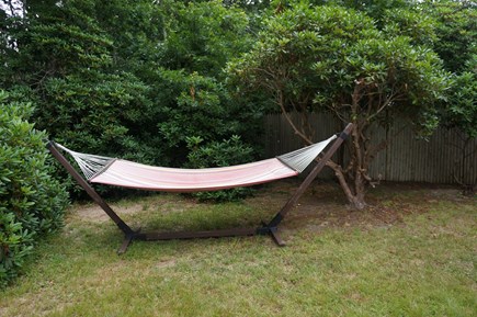 East Falmouth Cape Cod vacation rental - Relax in the hammock located in backyard