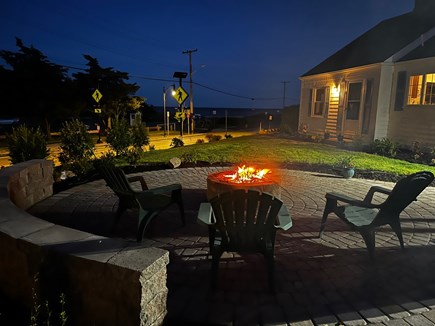 Hyannis Cape Cod vacation rental - Fire pit at night