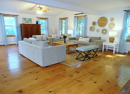 Brewster Cape Cod vacation rental - Living room offers beautiful hardwood floors, new furniture