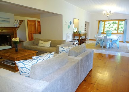 Brewster Cape Cod vacation rental - Living room leads to dining area