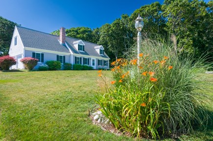 East Sandwich Cape Cod vacation rental - Front view of house, garage and yard
