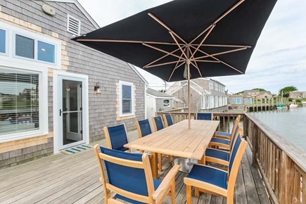 Centerville Cape Cod vacation rental - Back deck on the river   Outdoor shower on deck