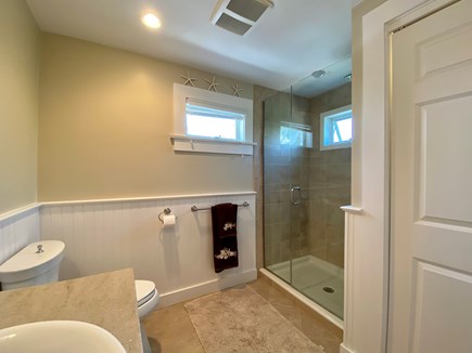 Brewster Cape Cod vacation rental - Primary Bathroom with glass door walk-in shower